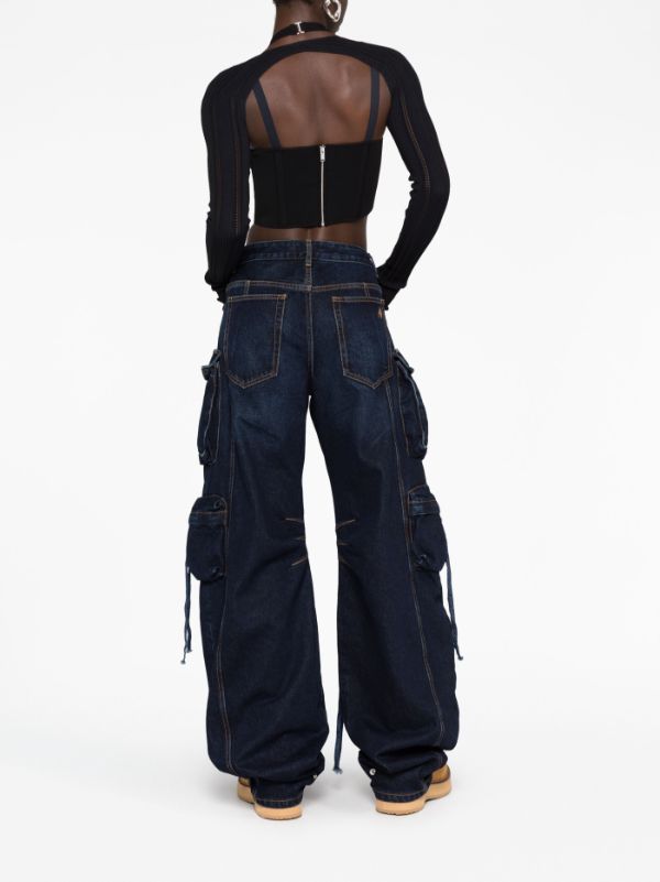 The Attico wide-leg Cargo Jeans - Farfetch