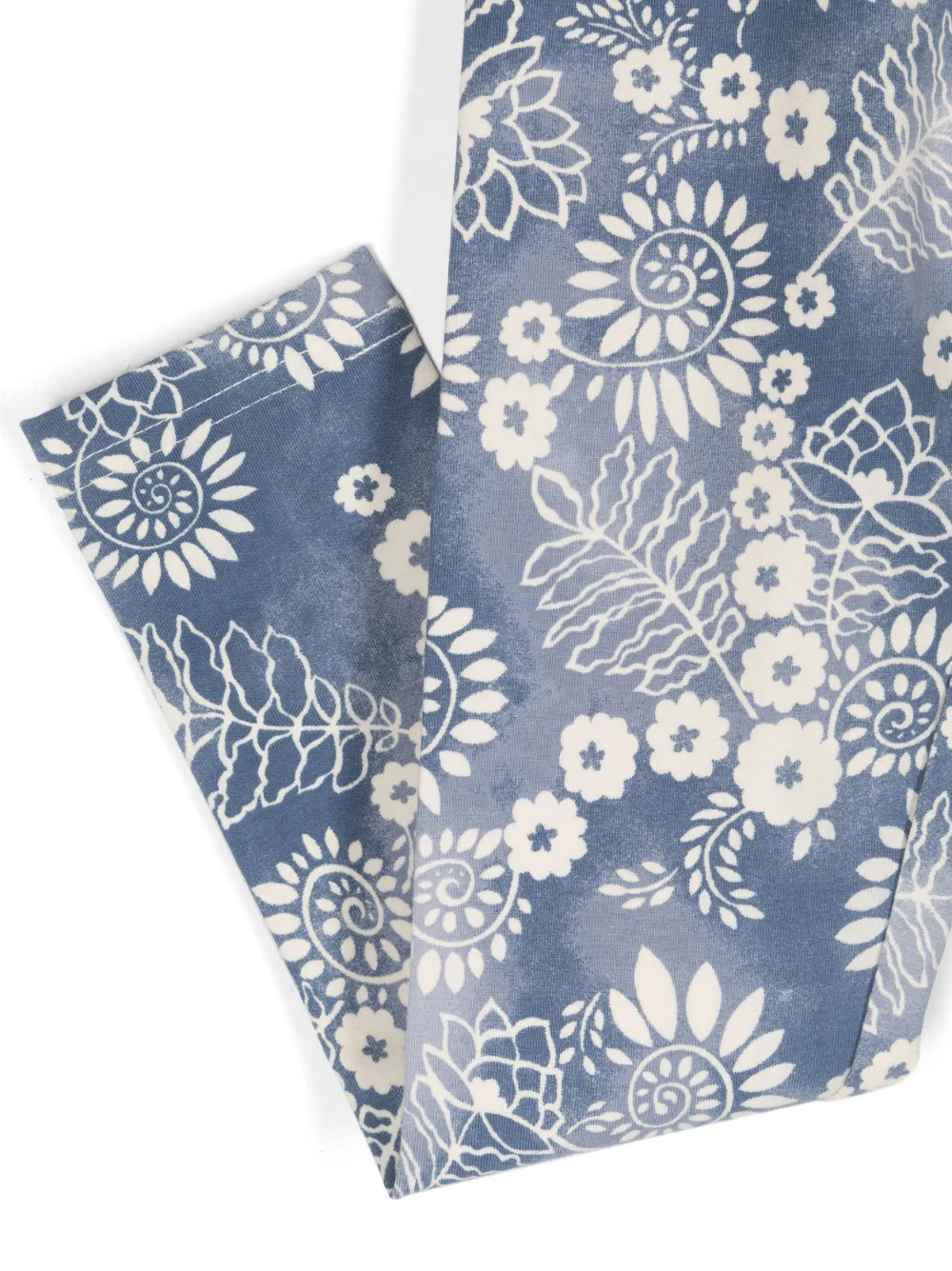 Polo Ralph Lauren Botanical-print Stretch-cotton Leggings In Blue