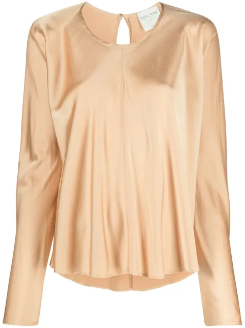 Forte Forte round-neck satin blouse 