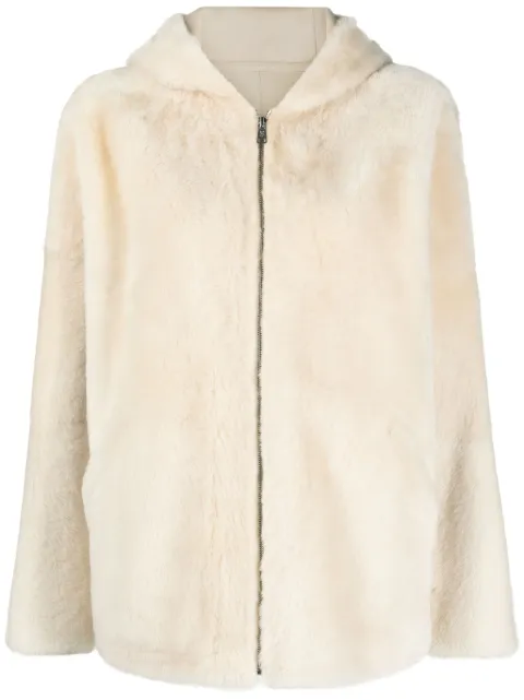 Yves Salomon shearling hooded jacket