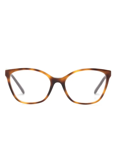 VALENTINO GARAVANI EYEWEAR VLogo-plaque tortoiseshell-effect glasses
