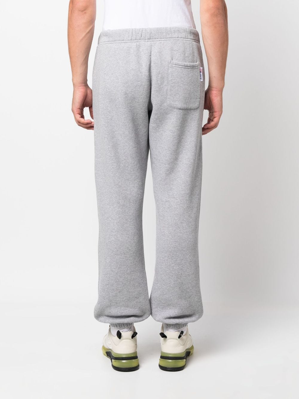 Shop Autry Logo-print Cotton Track Pants In Grey