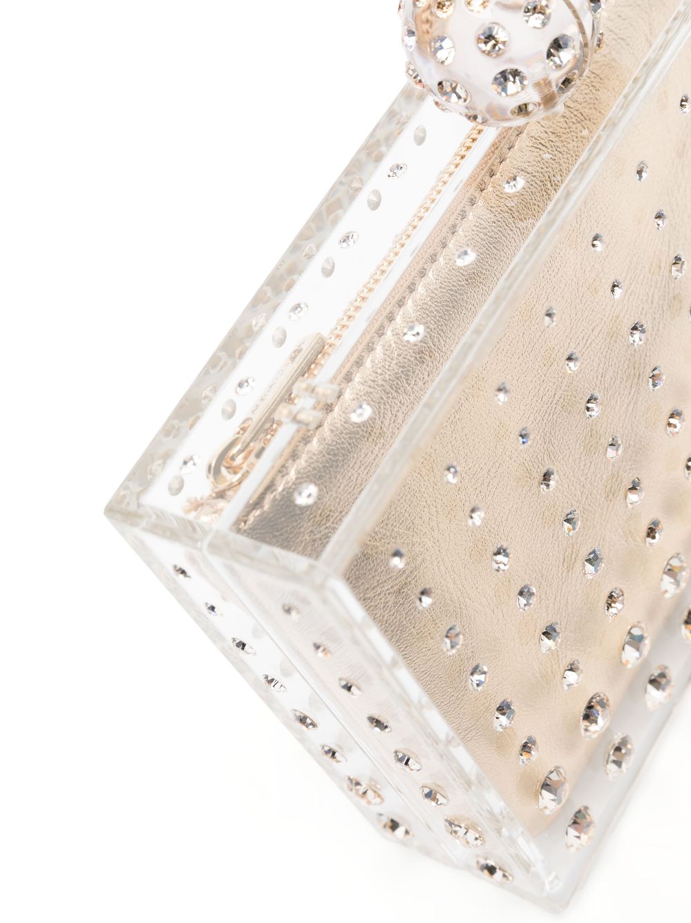 Aquazzura crystal-embellished transparent clutch Women