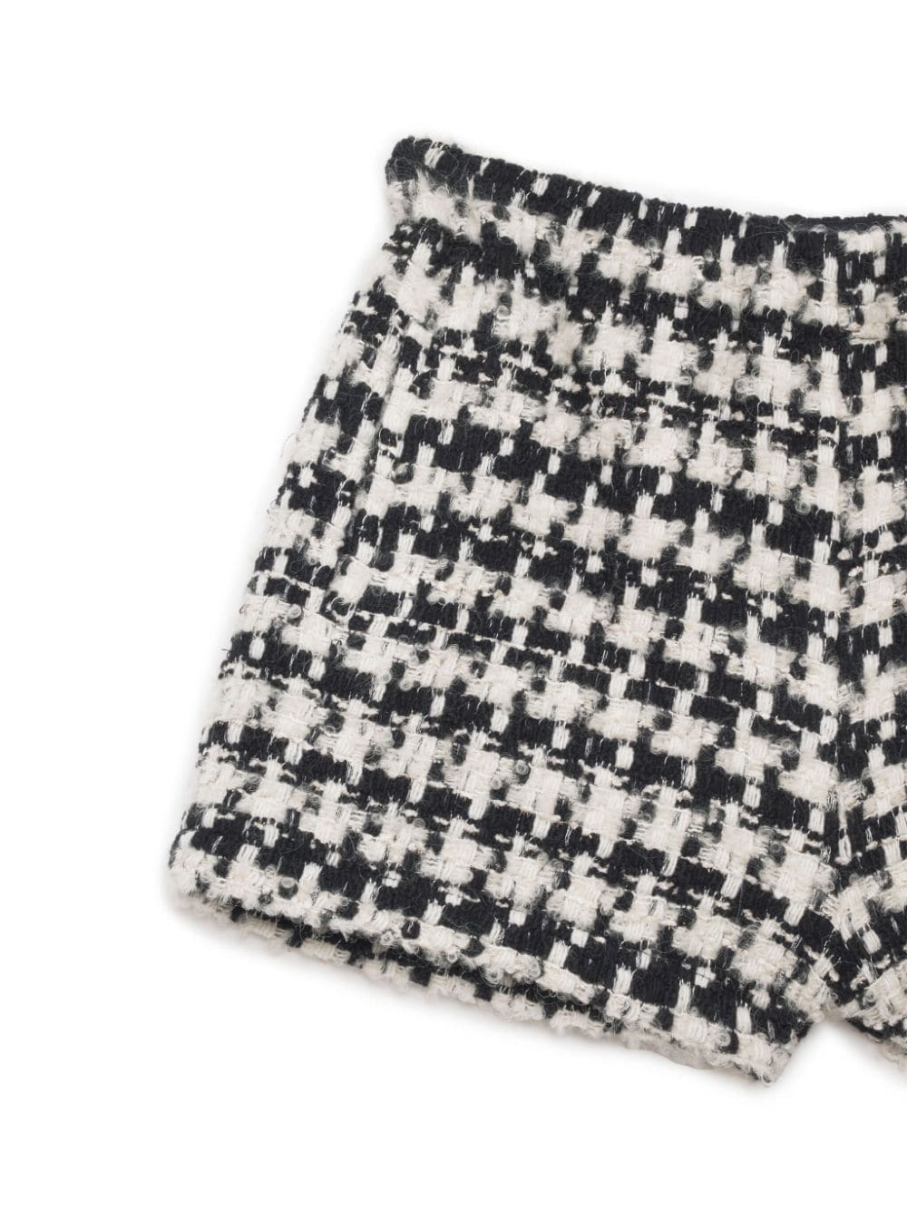 Shop Anine Bing Lyle Houndstooth Shorts In Black