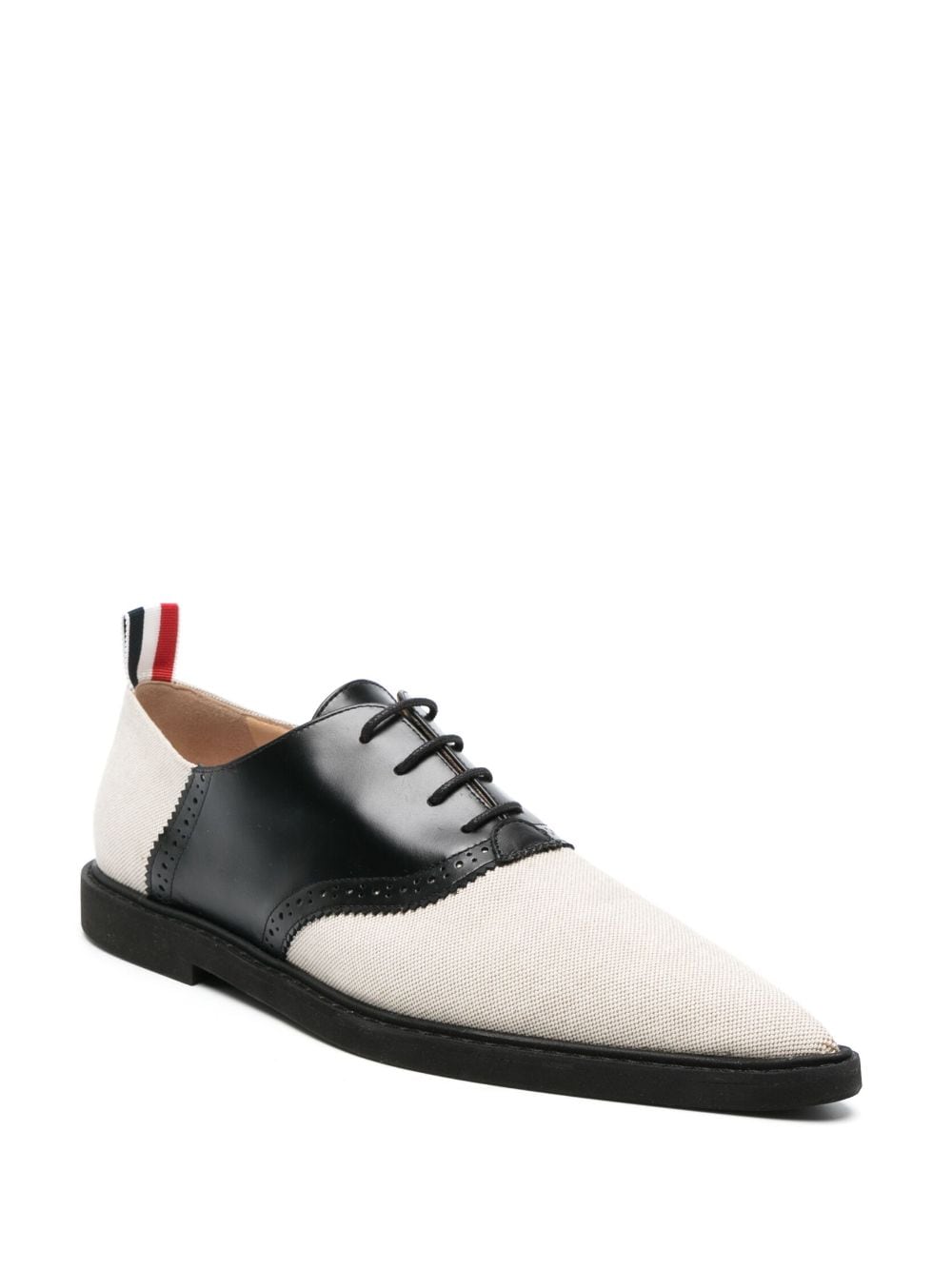 Shop Thom Browne Colour-block Oxford Shoes In Neutrals