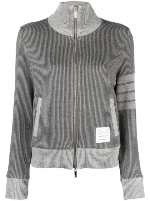 Thom Browne 4-Bar funnel-neck zip-up jacket
