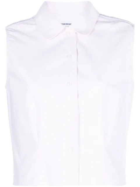 Thom Browne cotton sleeveless shirt