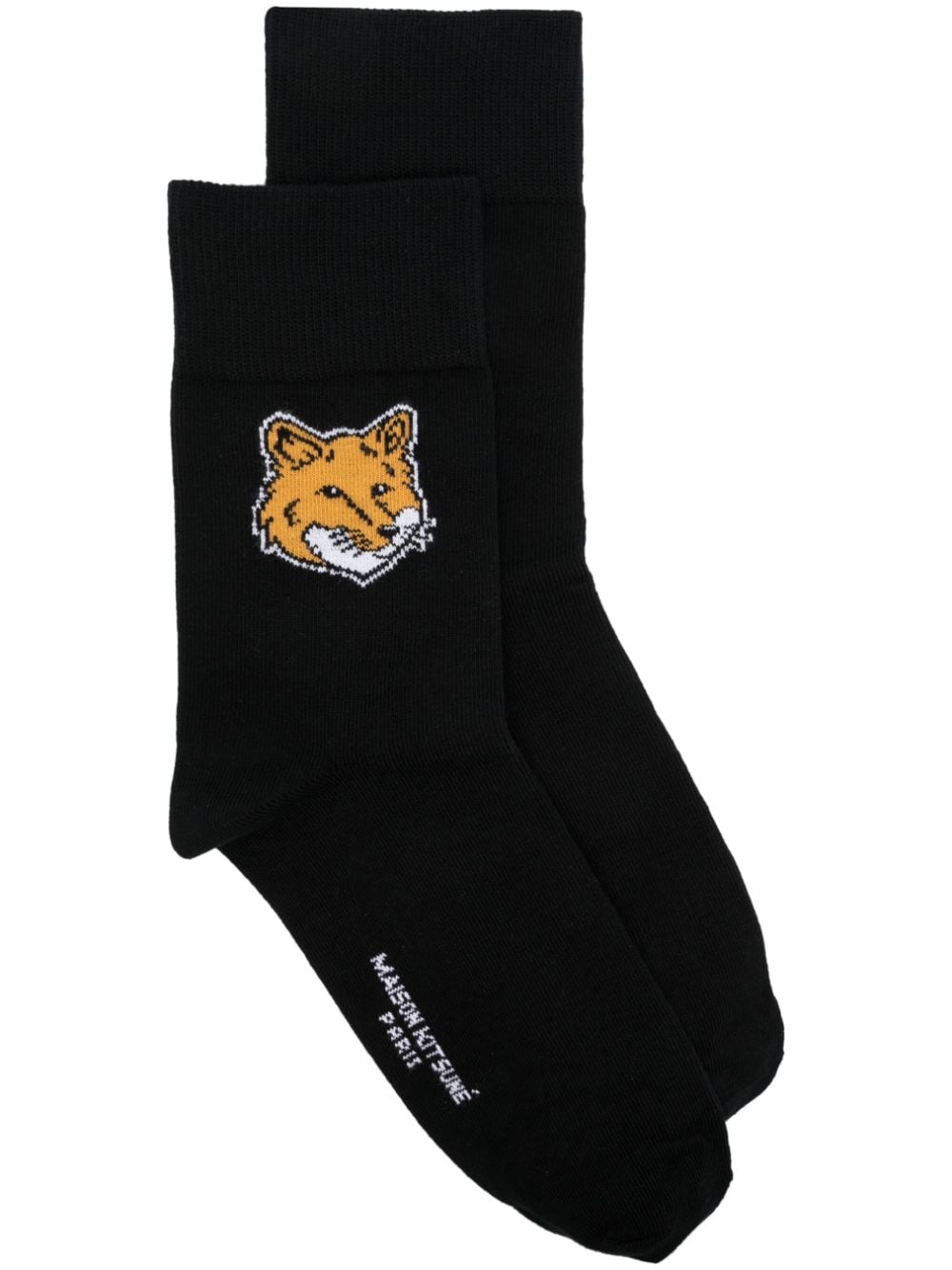 Maison Kitsuné Chillax Fox-motif Ribbed Socks - Farfetch