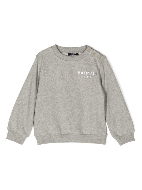 logo-print jersey cotton sweatshirt