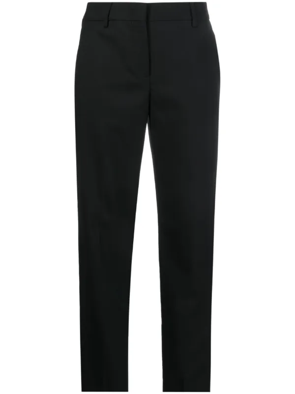 Paul Smith Tailored-cut Tapered-leg Trousers in Black