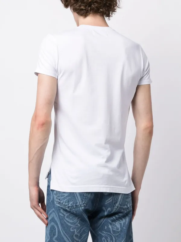 Vivienne Westwood Orb logo-embroidery Cotton T-shirt | White