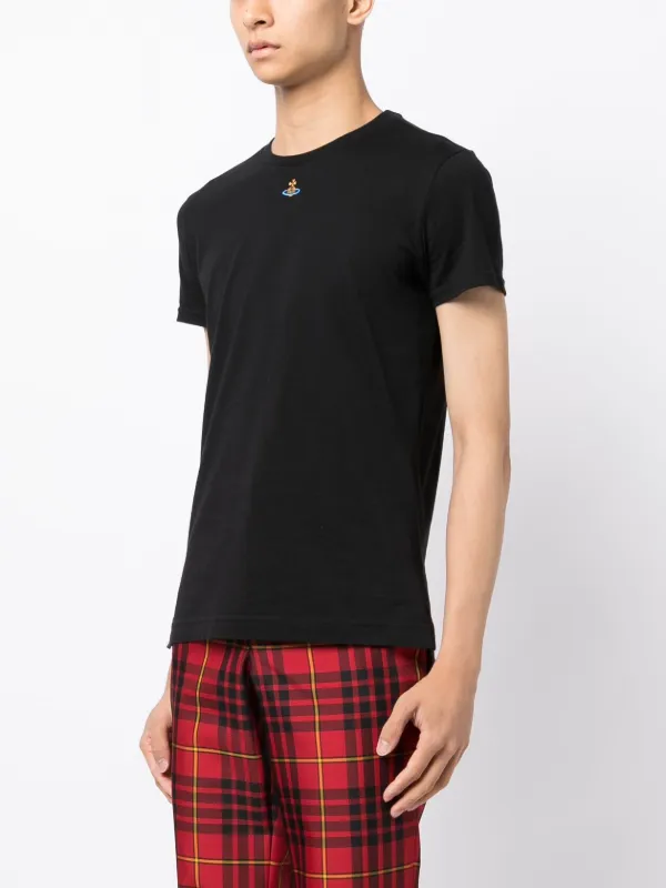 Tシャツ・カットソー VIVIENNE WESTWOOD Orb-embroidered Oversized T-shirt Black Vivienne Westwood Orb logo-embroidered T-shirt | Black