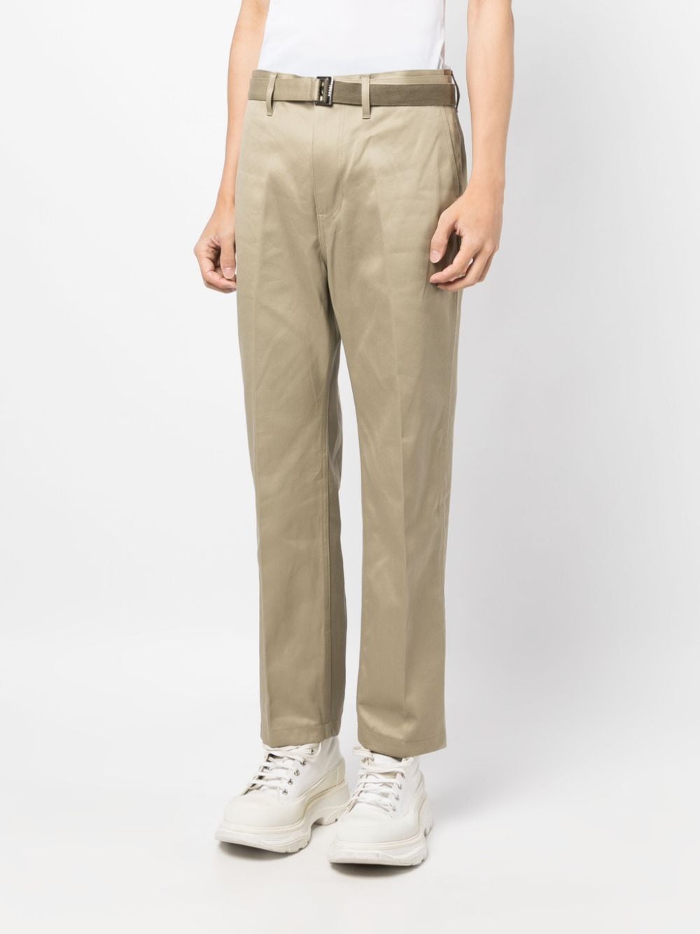 Sacai Belted Chino Trousers - Farfetch