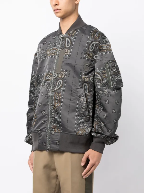 Sacai bandana-print Bomber Jacket - Farfetch