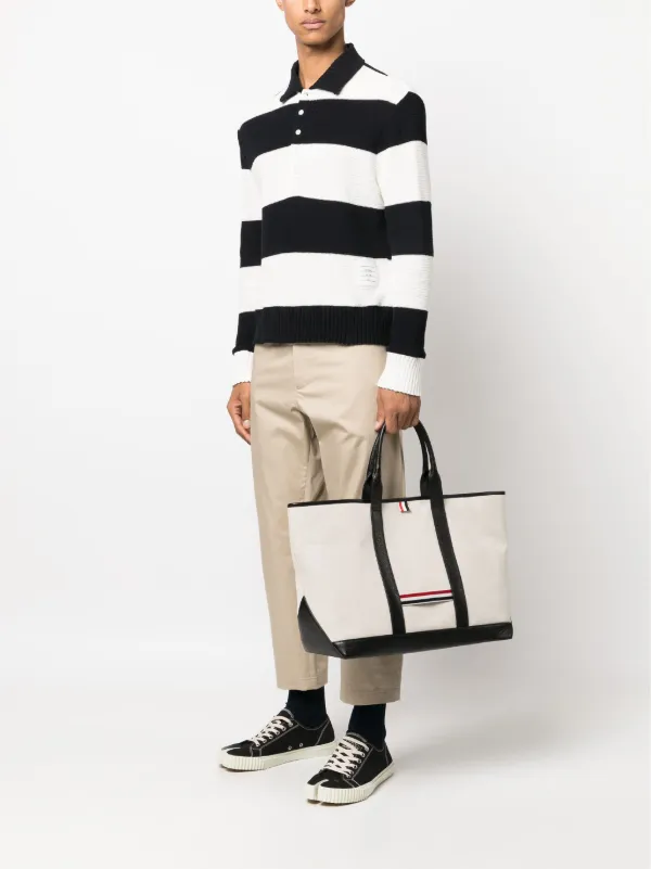 Thom Browne RWB キャンバス トートバッグ | ニュートラル | FARFETCH JP