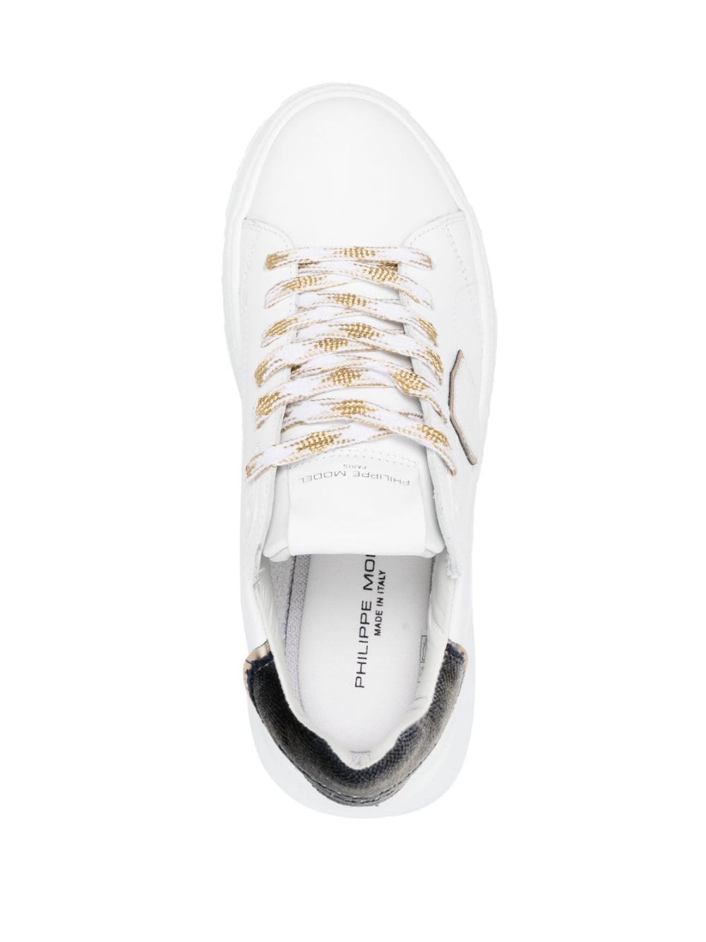 Shop Philippe Model Paris Tres Temple Low-top Sneakers In Weiss