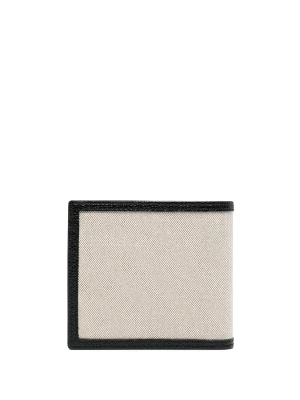 Thom Browne bi-fold Canvas Wallet | Neutrals | FARFETCH