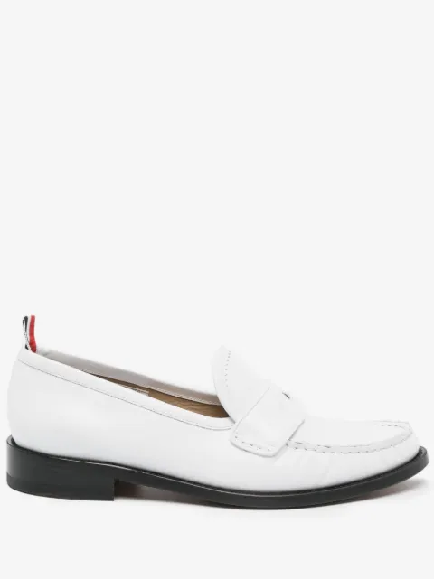 Thom Browne soft spazzolato leather sole pleated Varsity loafers