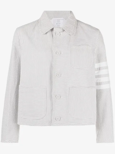 Thom Browne Unconstructed 四条纹泡泡纱夹克
