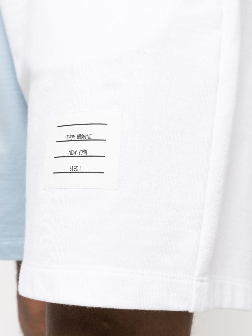 Shop Thom Browne Funmix Colour-block Shorts In White