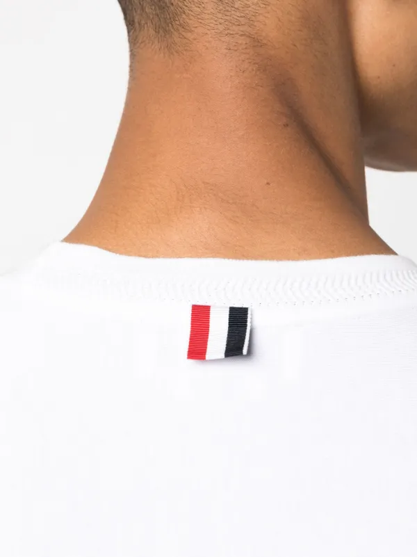 Thom Browne RWB Stripe Cotton T-shirt | White | FARFETCH JO