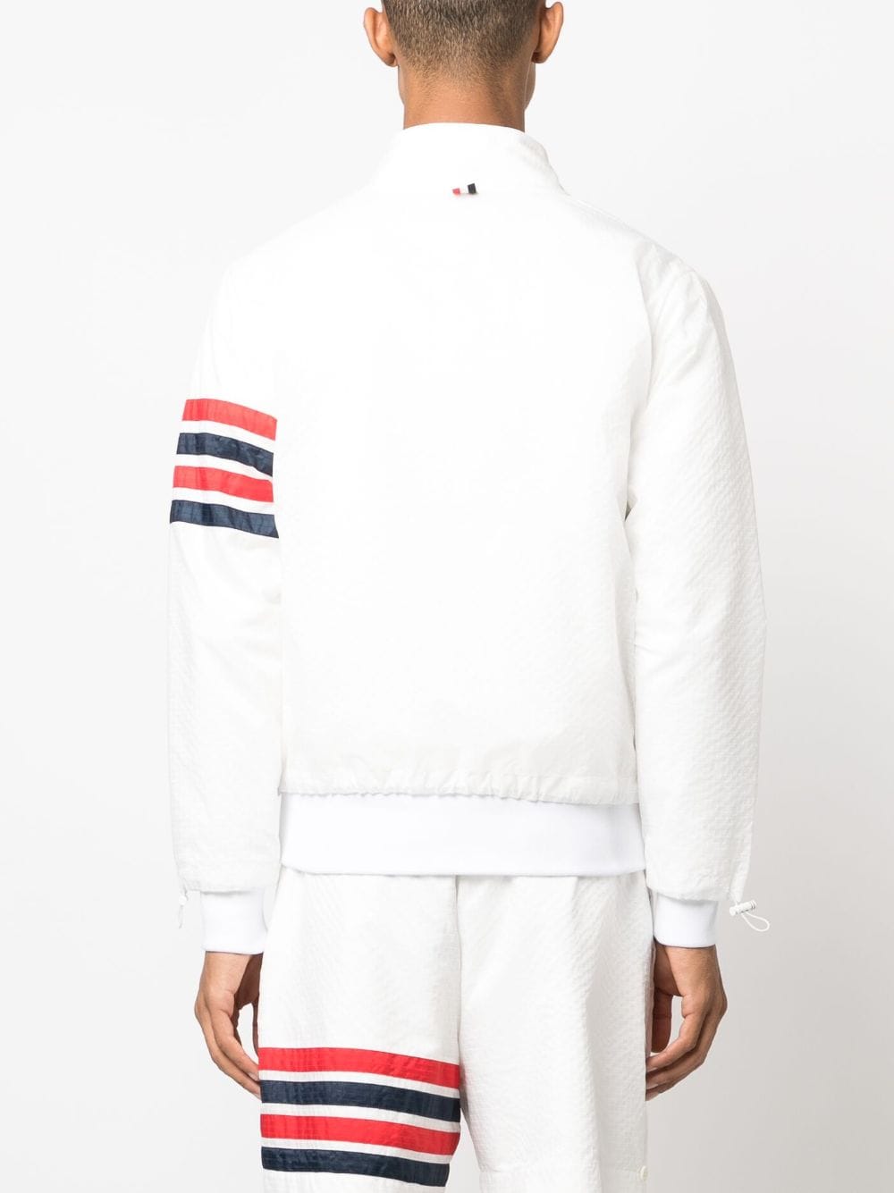 Shop Thom Browne 4-bar Stripe Ripstop Jacket In 白色