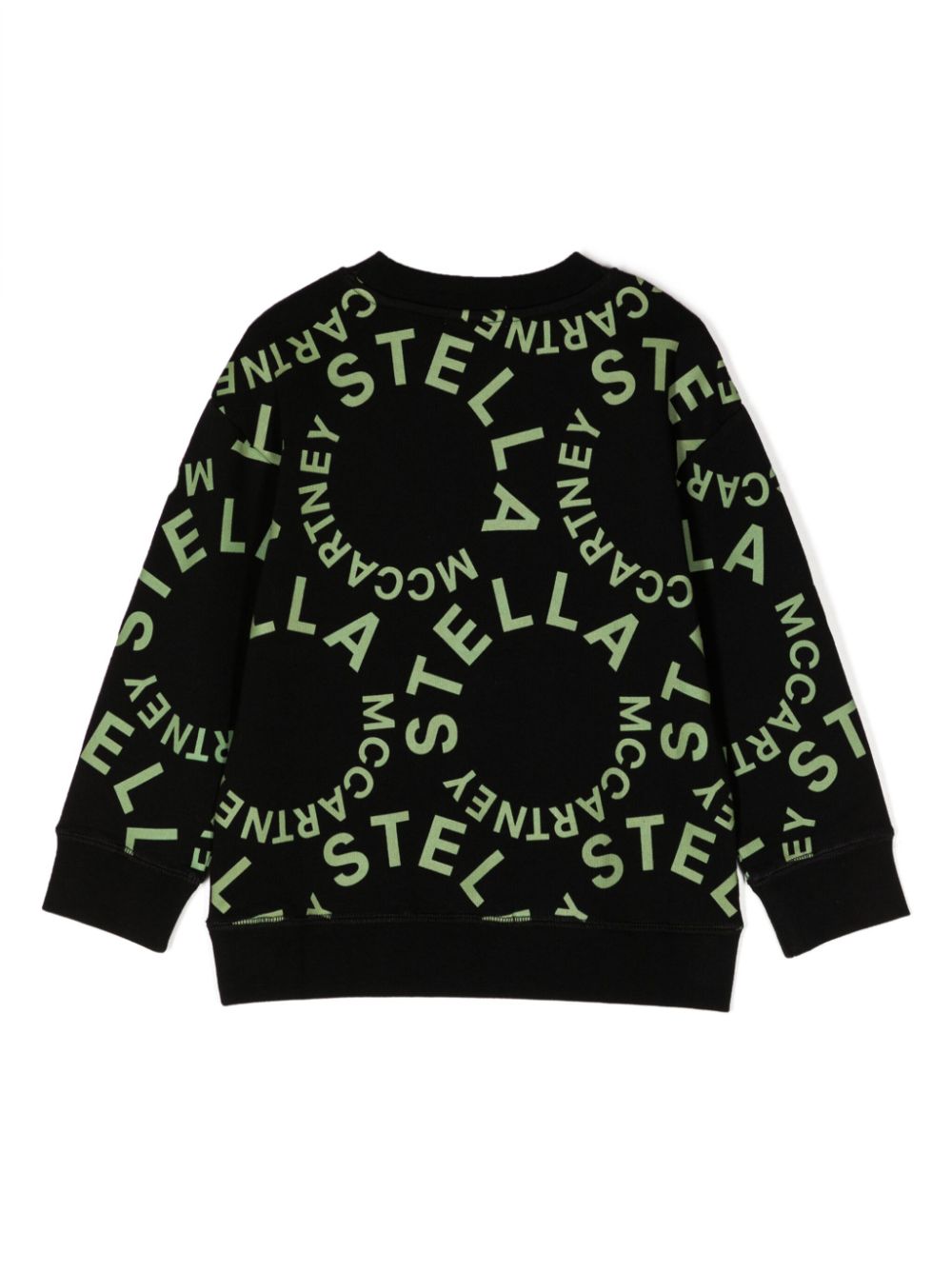 Stella McCartney Kids logo-print cotton sweatshirt - Zwart