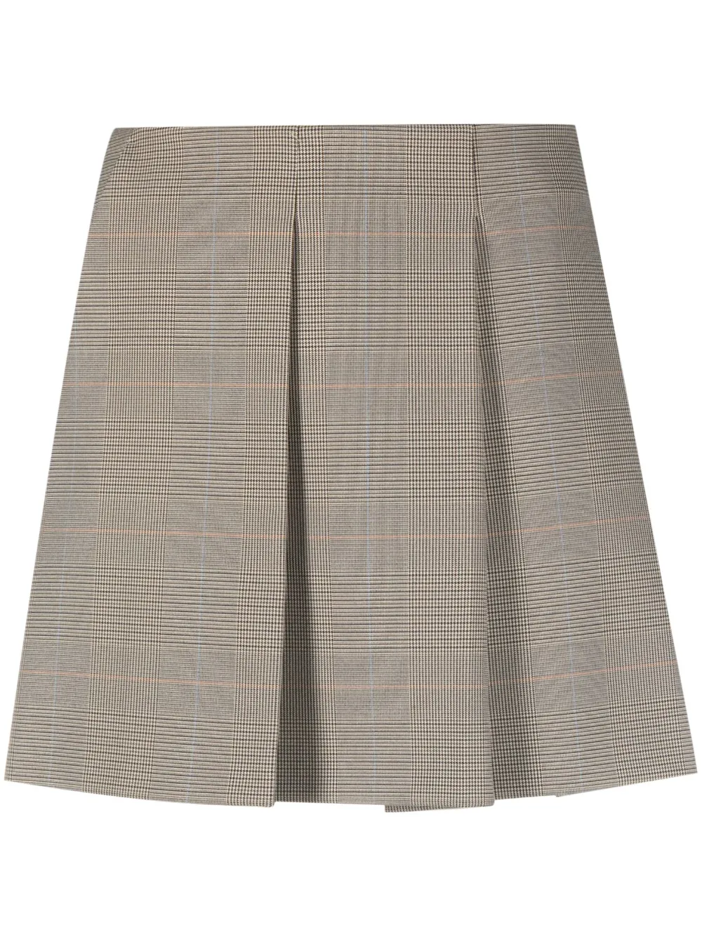 Nigella pleated check-pattern miniskirt