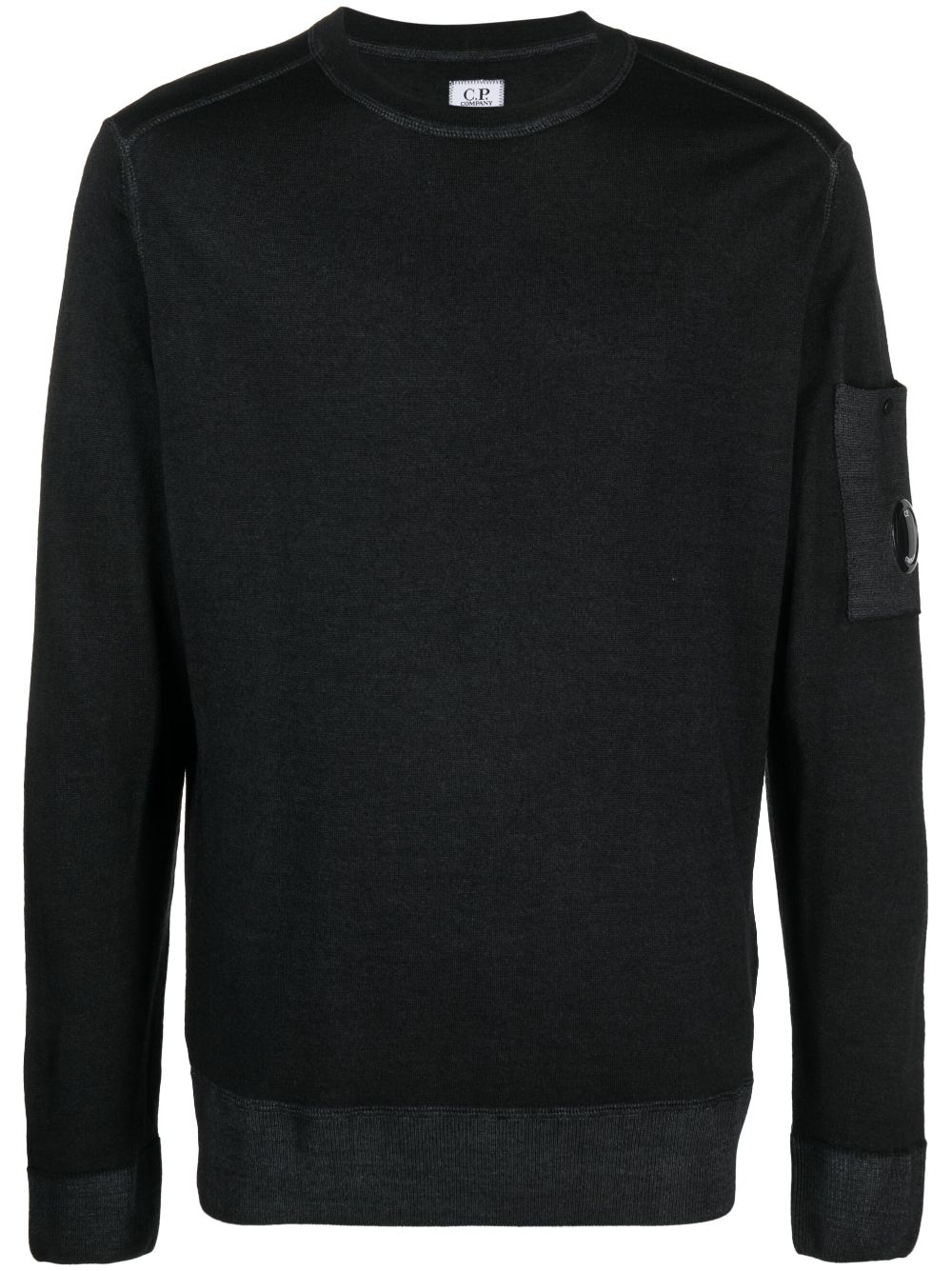 C.P. Company Sweater met logopatch Zwart