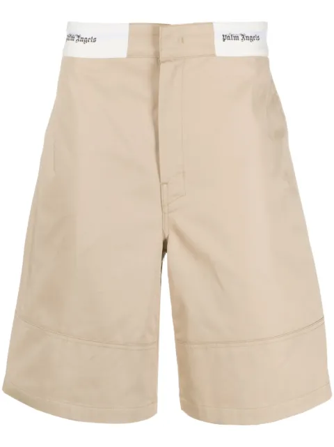 Palm Angels bermudas con logo en la pretina