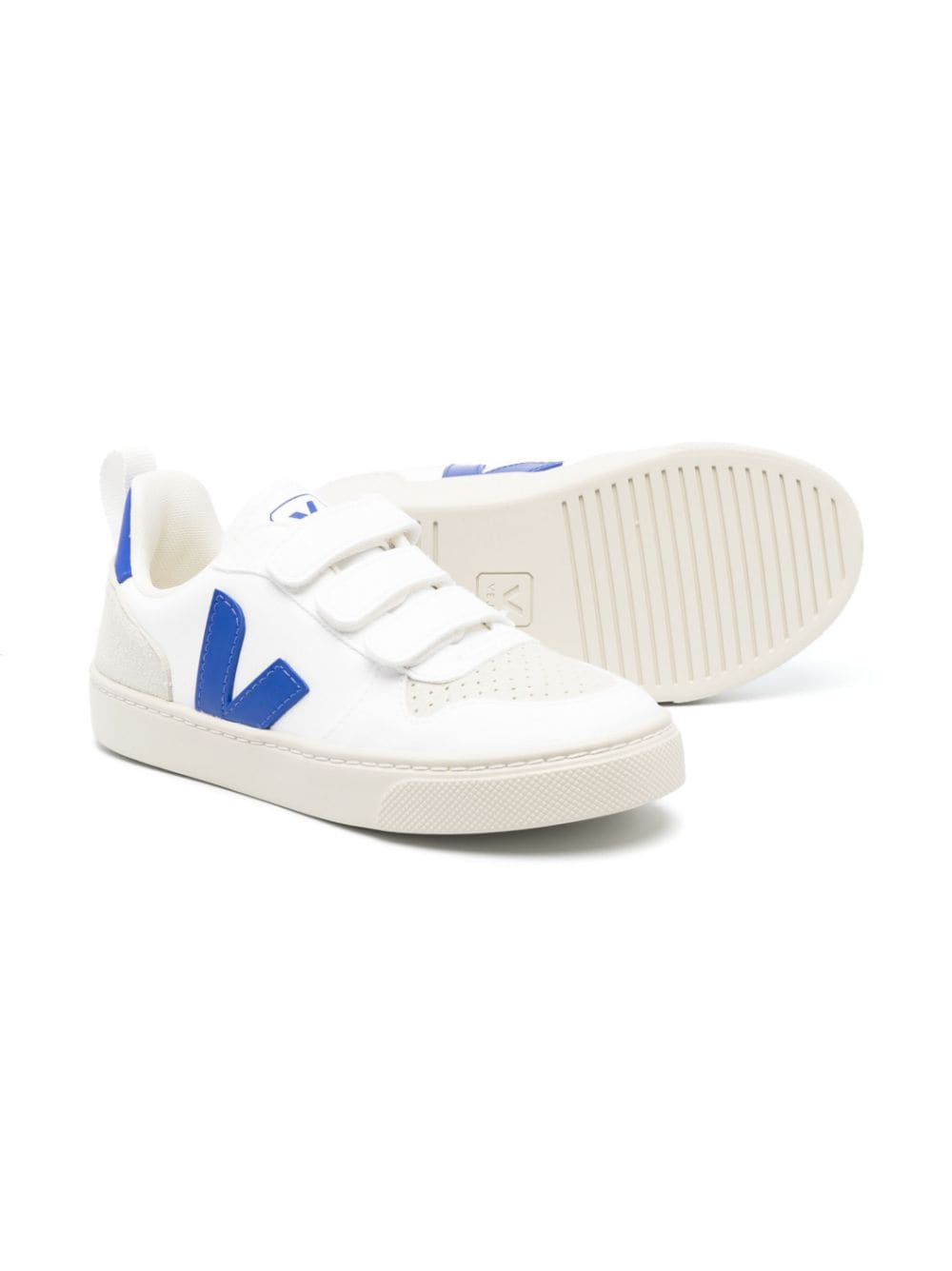 Shop Veja Touch-strap Low-top Sneakers In White