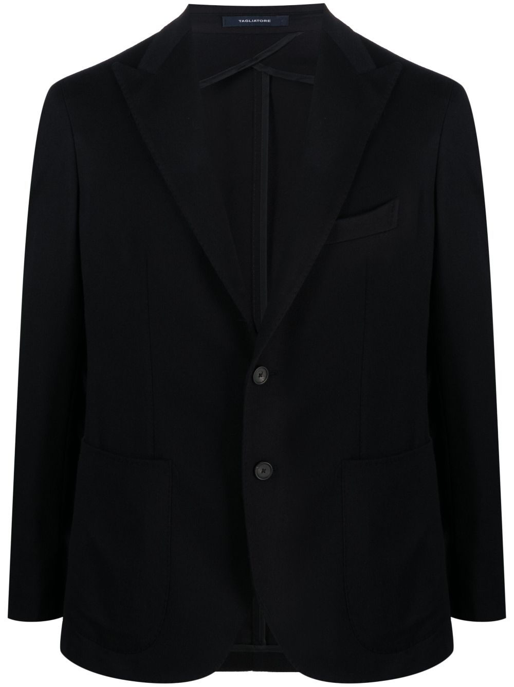 Tagliatore single-breasted virgin wool-blend blazer - Blue