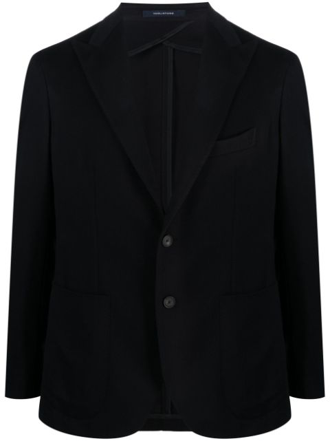 Tagliatore single-breasted virgin wool-blend blazer Men