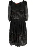Valentino Garavani Pre-Owned 1990s polka-dot sheer silk dress - Black