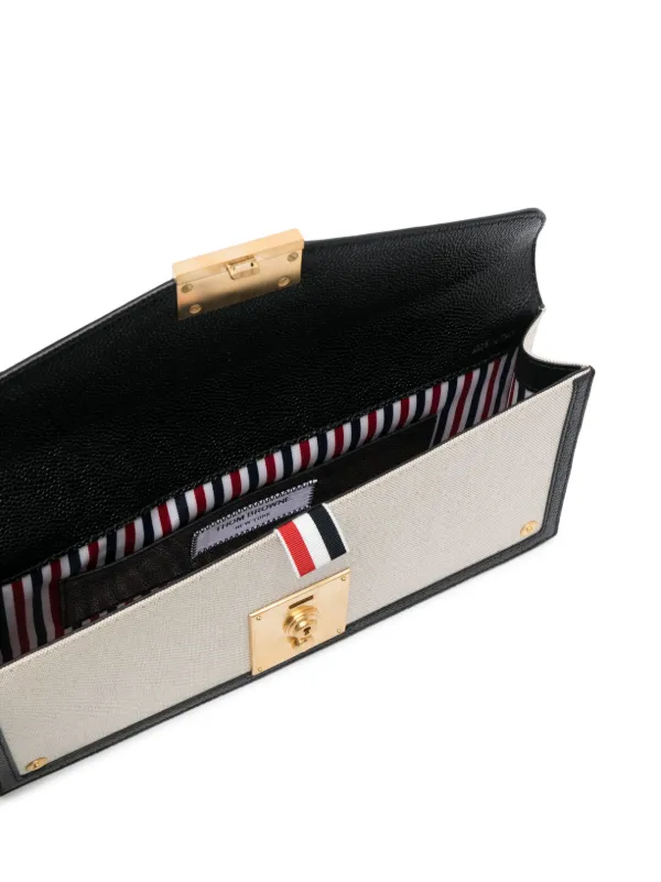 Thom Browne RWB-tag Canvas Shoulder Bag | Neutrals | FARFETCH TH
