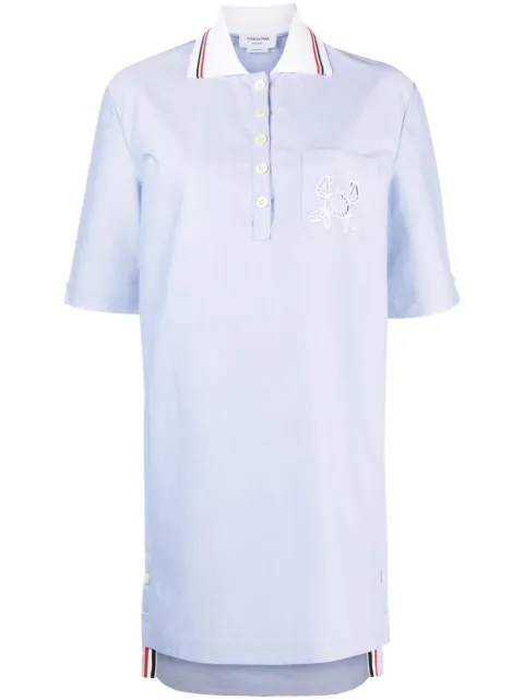 Thom Browne embroidered cotton polo minidress