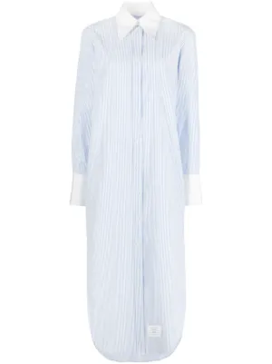 prada striped shirt dress Prada Striped Shirt Dress In Azure
