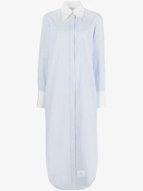 Thom Browne striped cotton shirt dress