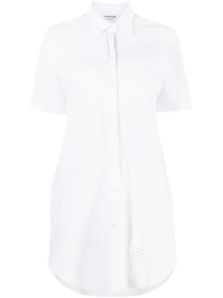 thom browne white shirt dress Poplin Shirtdress