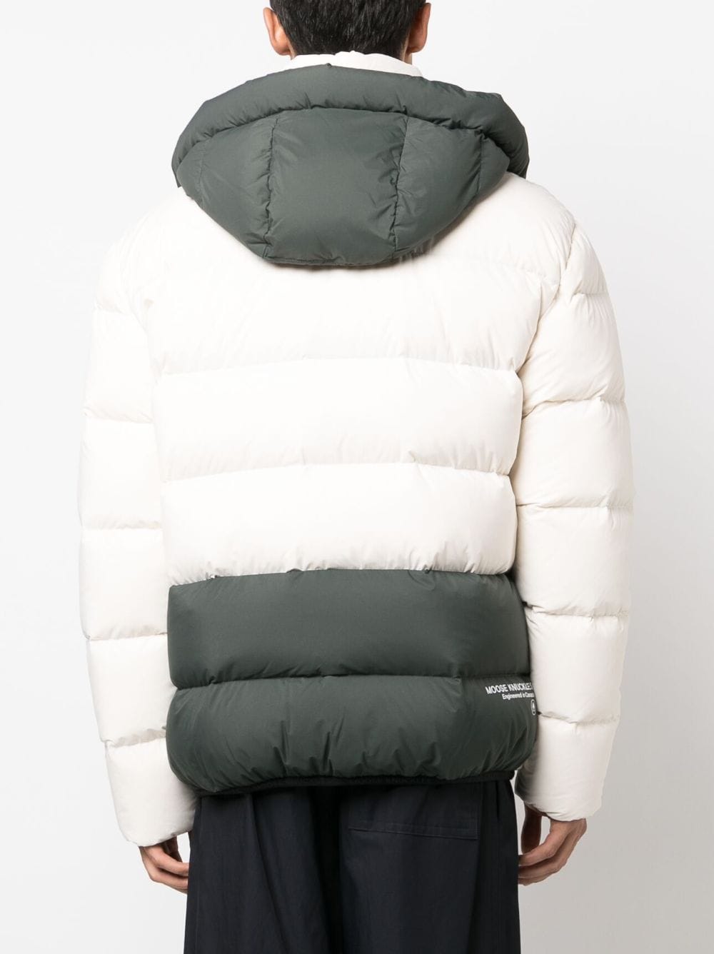 Shop Moose Knuckles Panelled Padded Jacket In Weiss