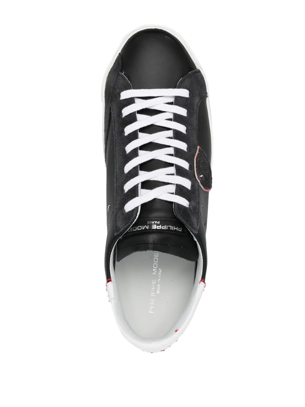 Philippe Model Prsx Low-top Leather Sneakers In Black