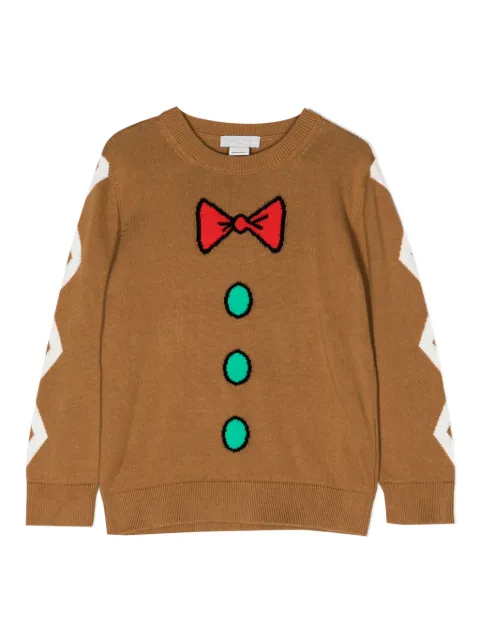 Stella McCartney Kids intarsia-knit cotton jumper