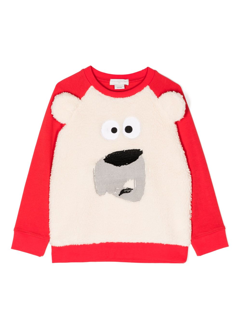 Stella McCartney Kids Sweater met imitatie lamswol Rood