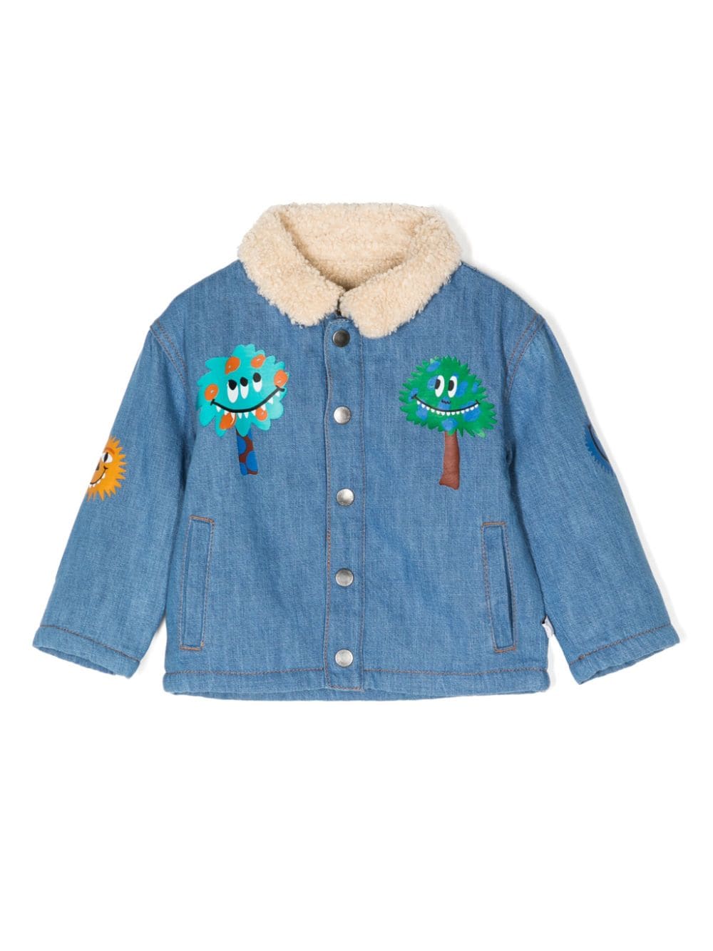 Stella McCartney Kids Spijkerjack met print Blauw