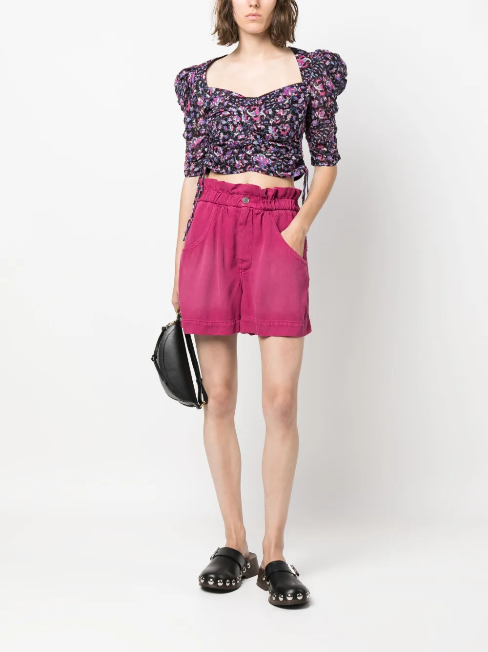 MARANT ÉTOILE Blouse met abstracte print - Zwart