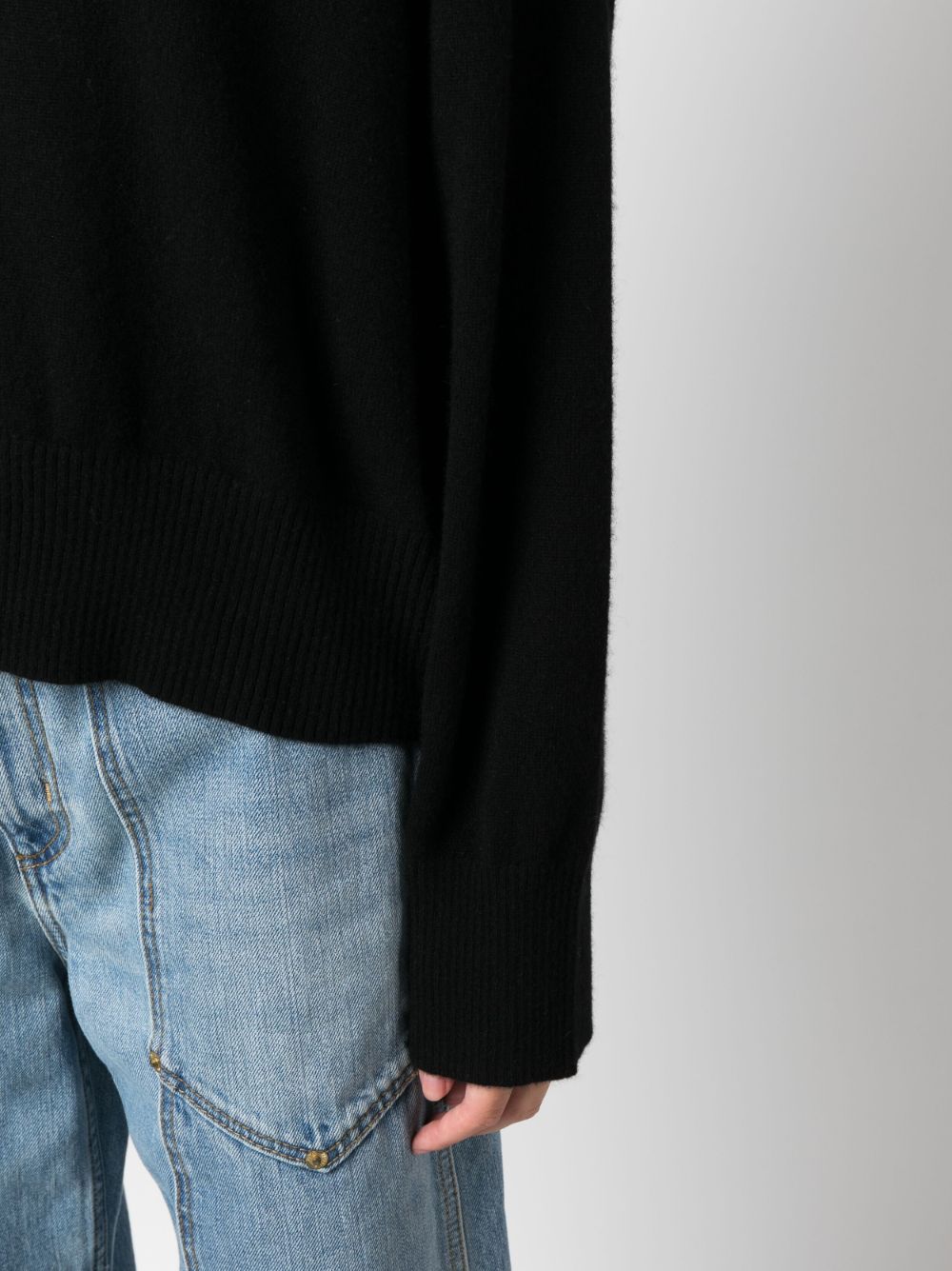 Shop P.a.r.o.s.h Crew-neck Cashmere Jumper In Black