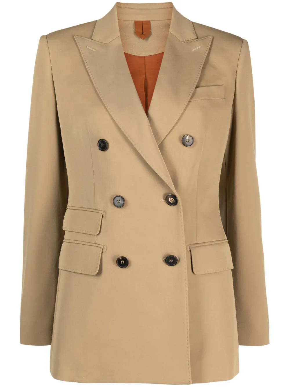 Max Mara double-breasted wool blazer - Brown