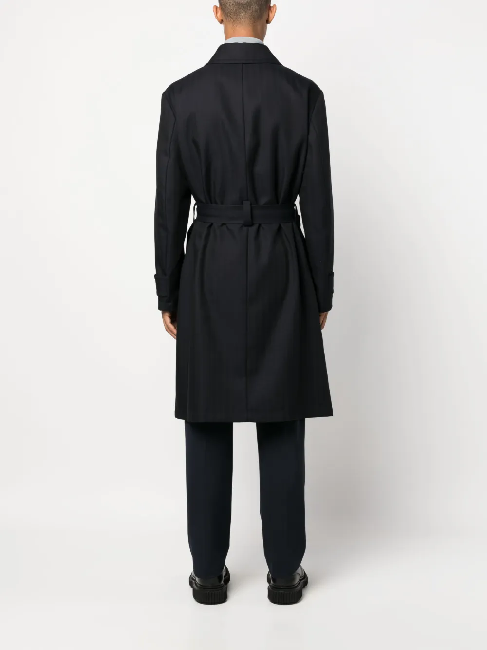 Shiny black hot sale trench coat