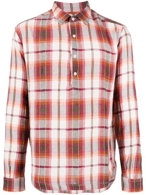 Barena check-print long-sleeved shirt