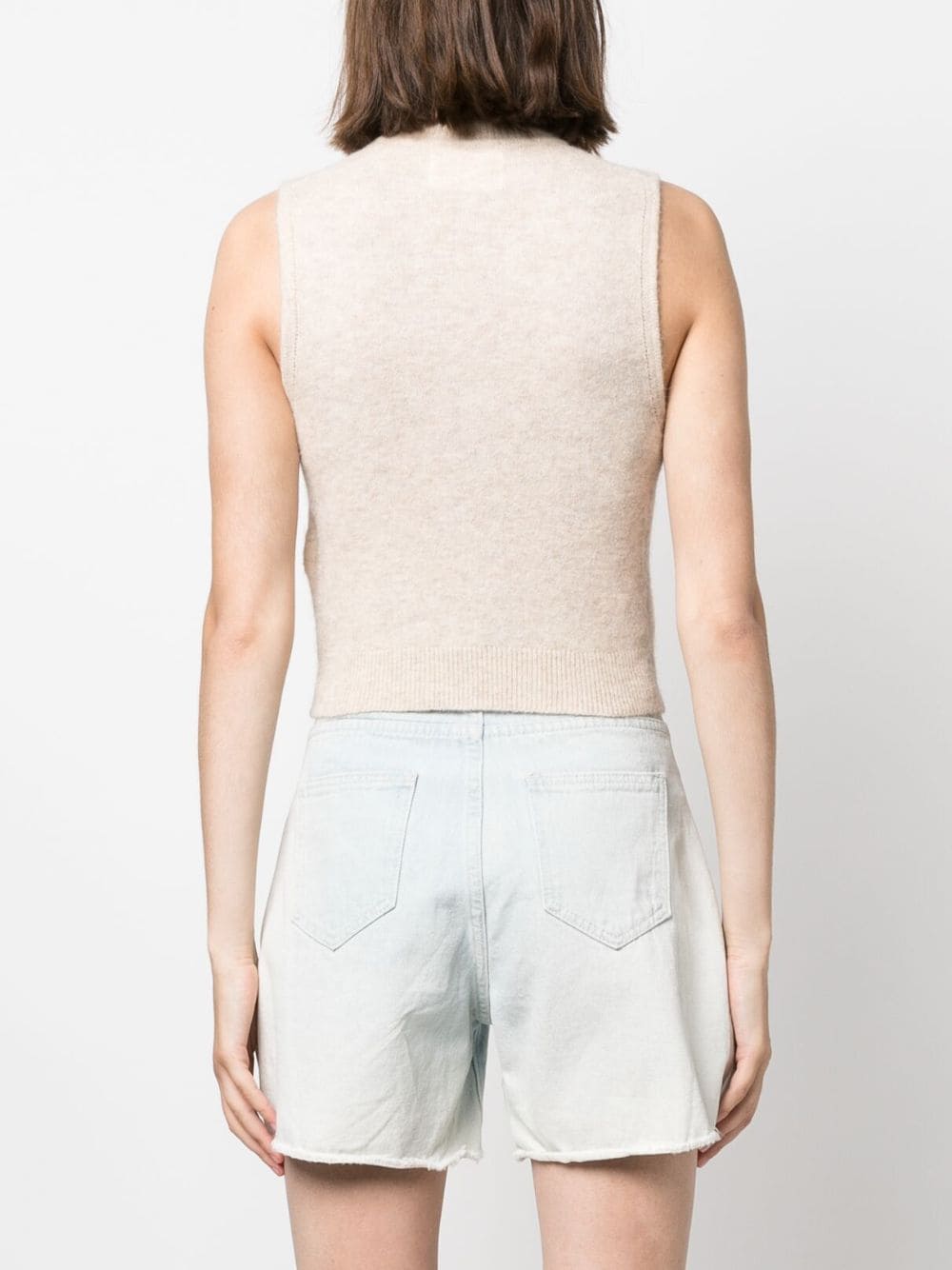 Shop Marant Etoile Crew-neck Knitted Vest In Neutrals